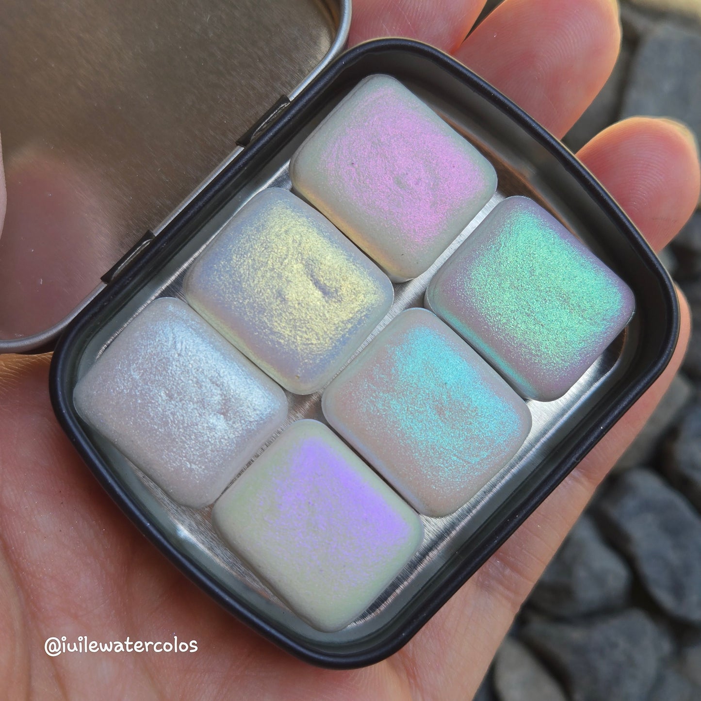 Half Shiny Fairy Set Handmade Iridescent Chameleon Aurora Shimmer Watercolor Paints