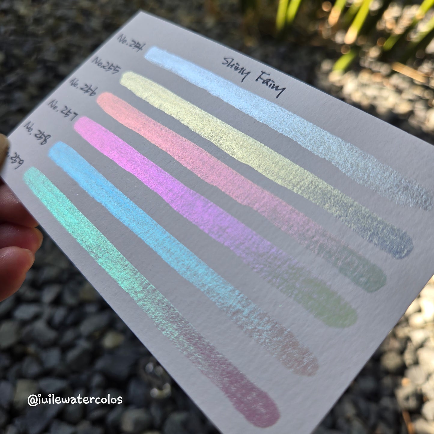 Half Shiny Fairy Set Handmade Iridescent Chameleon Aurora Shimmer Watercolor Paints