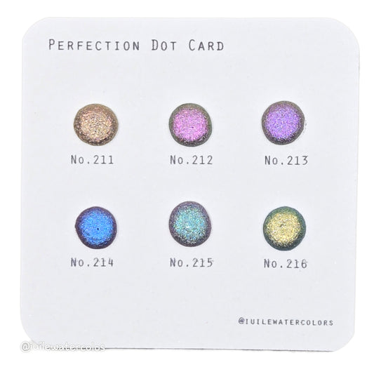 Dot Card Perfection Set Hologram Super Color Shift Chrome Handmade Shimmer Glitter Watercolor Paint