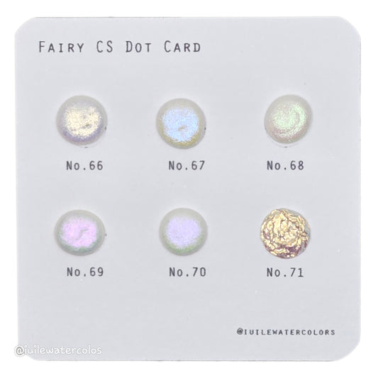 Fairy CS Dot Card Tester Sampler Watercolor Shimmer Glittery Paints