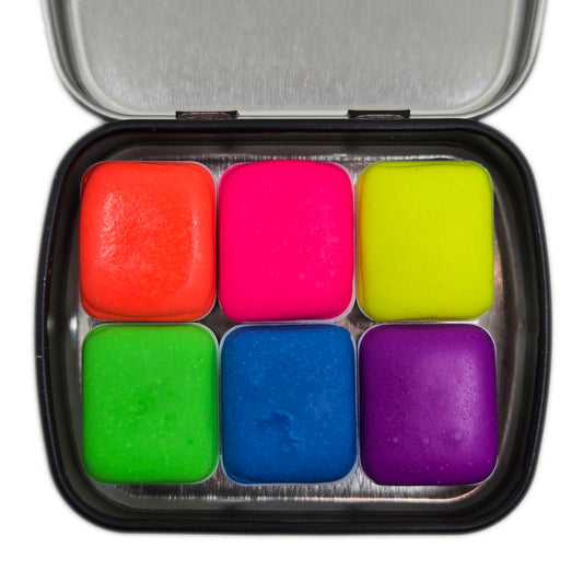 Half Pastel Neon Set Matte Handmade Watercolor Paints by iuilewatercolors