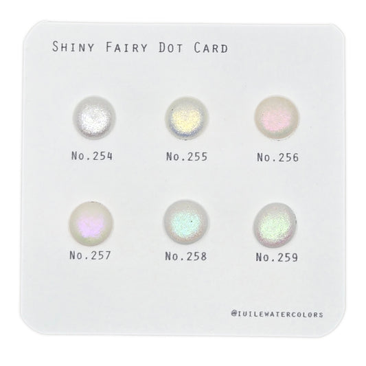 Shiny Fairy Dot Card Handmade Metallic Shimmer Color Shift Watercolor Paints
