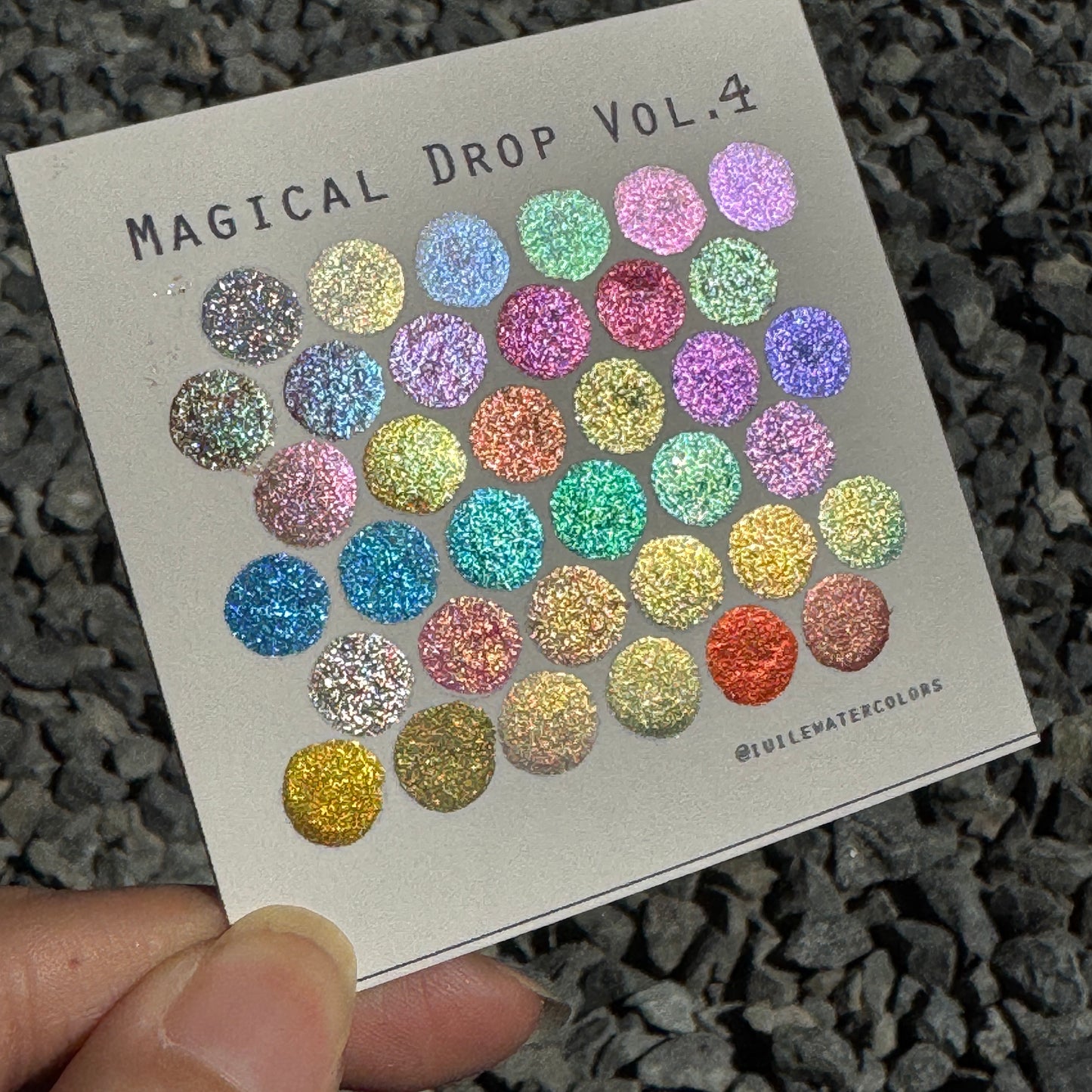 3 & 4 Magical Drop Tiny Sampler set Handmade Shimmer Hologram Color shift Chrome mica Chameleon Watercolor Paint