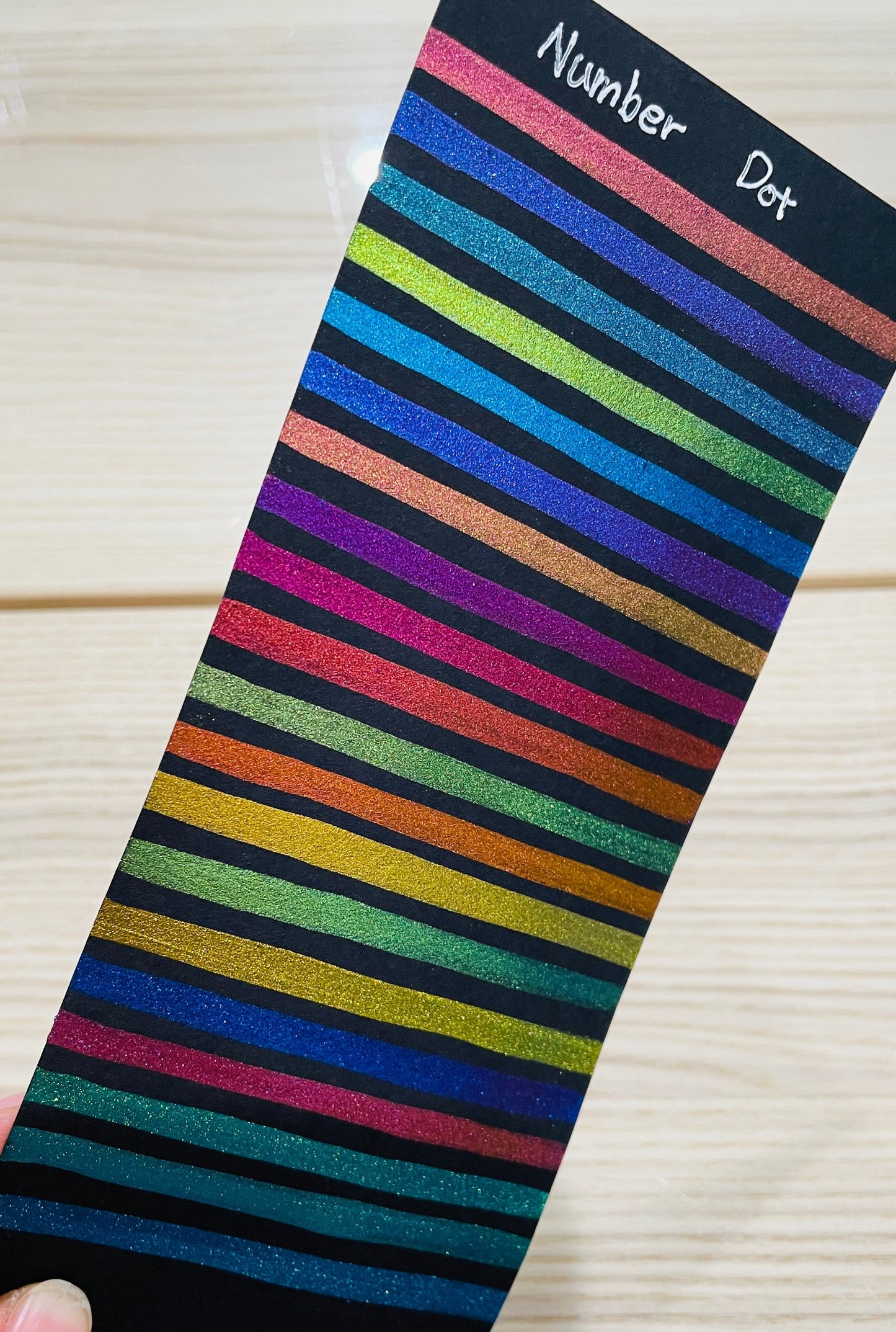 Completed Number Series Dot card Handmade Color Shift Aurora Shimmer Metallic Chameleon Watercolor Paints by iuilewatercolors