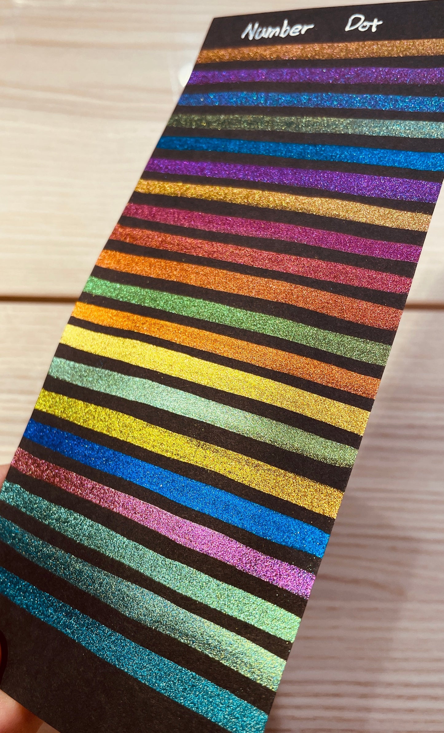 Completed Number Series Dot card Handmade Color Shift Aurora Shimmer Metallic Chameleon Watercolor Paints by iuilewatercolors