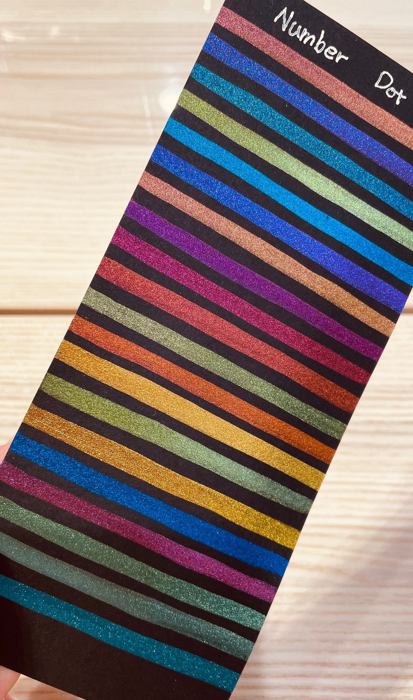 Completed Number Series Dot card Handmade Color Shift Aurora Shimmer Metallic Chameleon Watercolor Paints by iuilewatercolors