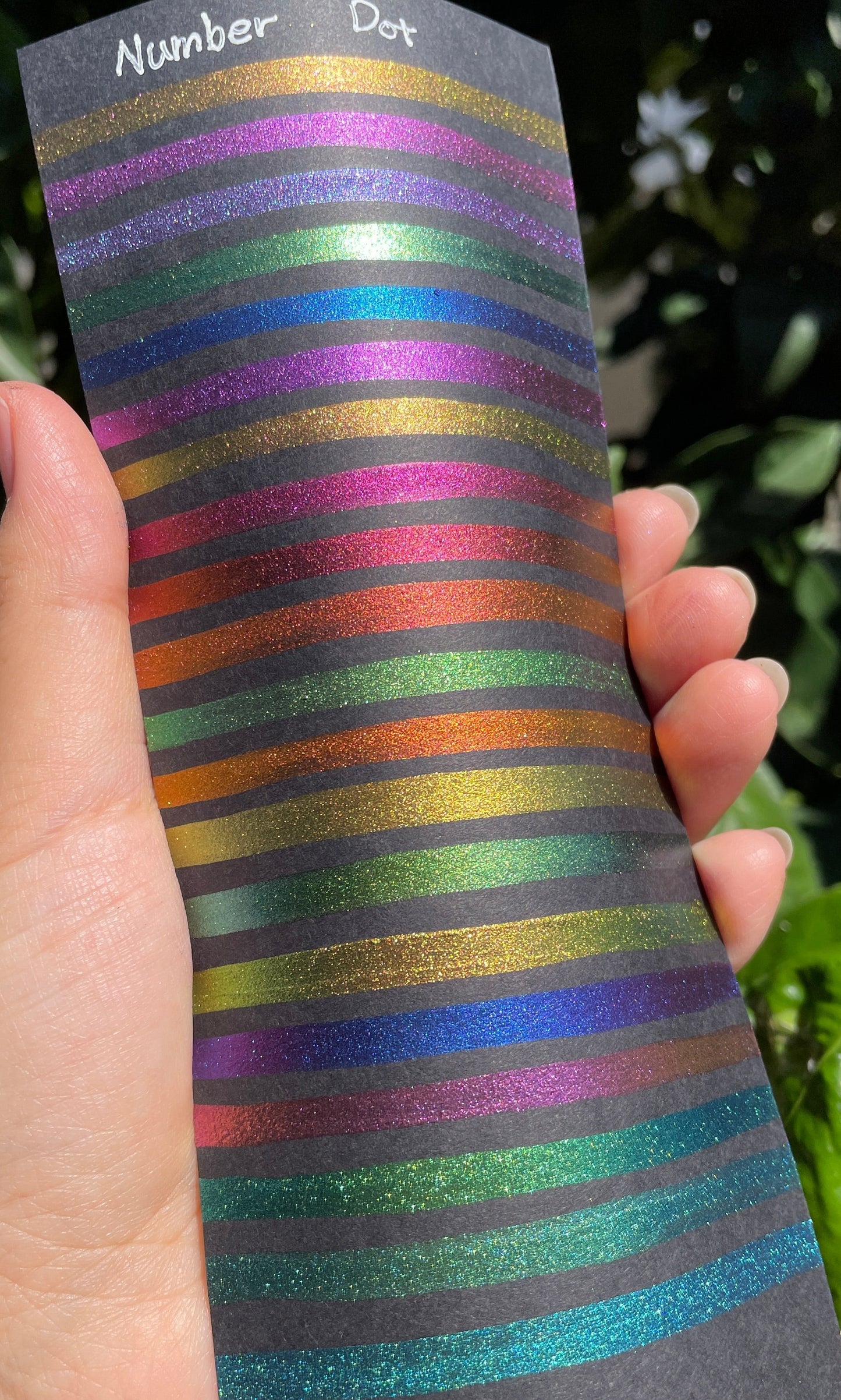 Completed Number Series Dot card Handmade Color Shift Aurora Shimmer Metallic Chameleon Watercolor Paints by iuilewatercolors