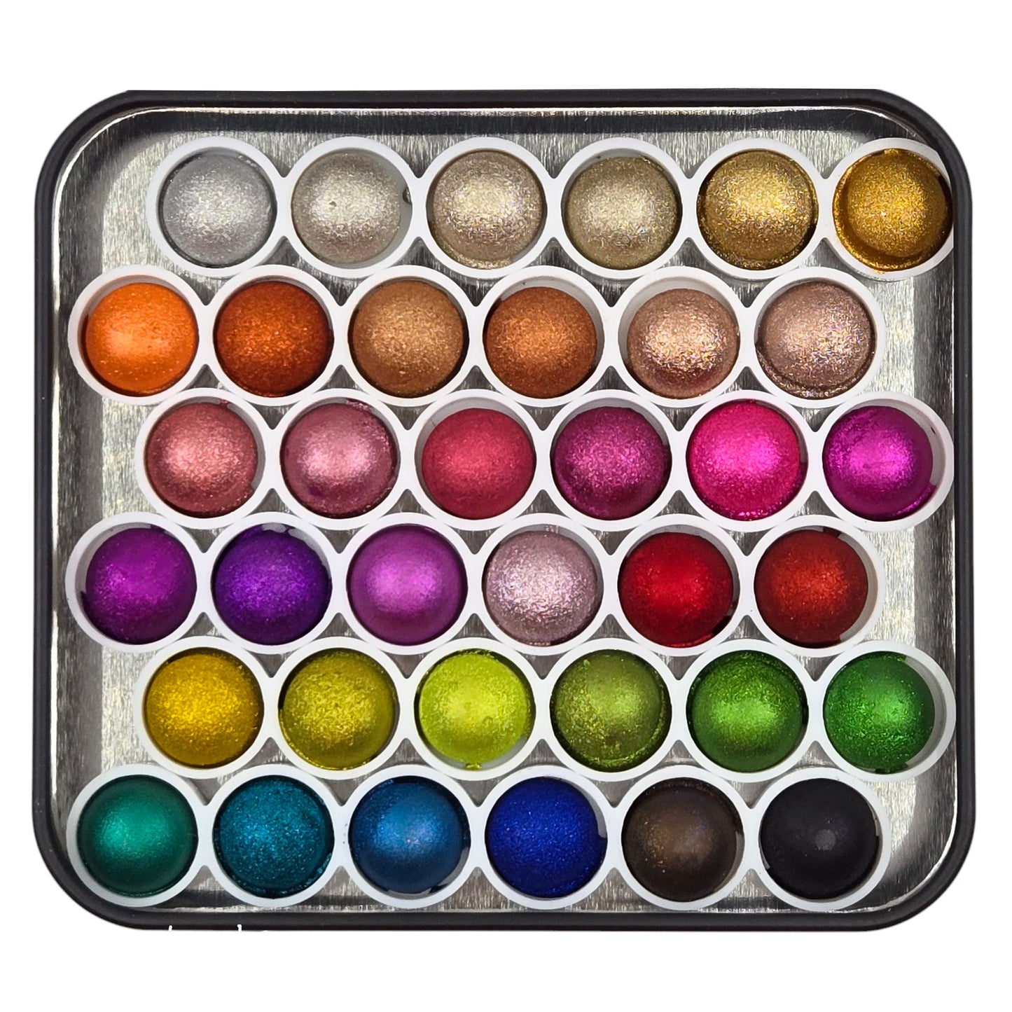 Vol.3 Magical Drop Tiny Sampler Set Christmas Chrome handmade glittery watercolor paints