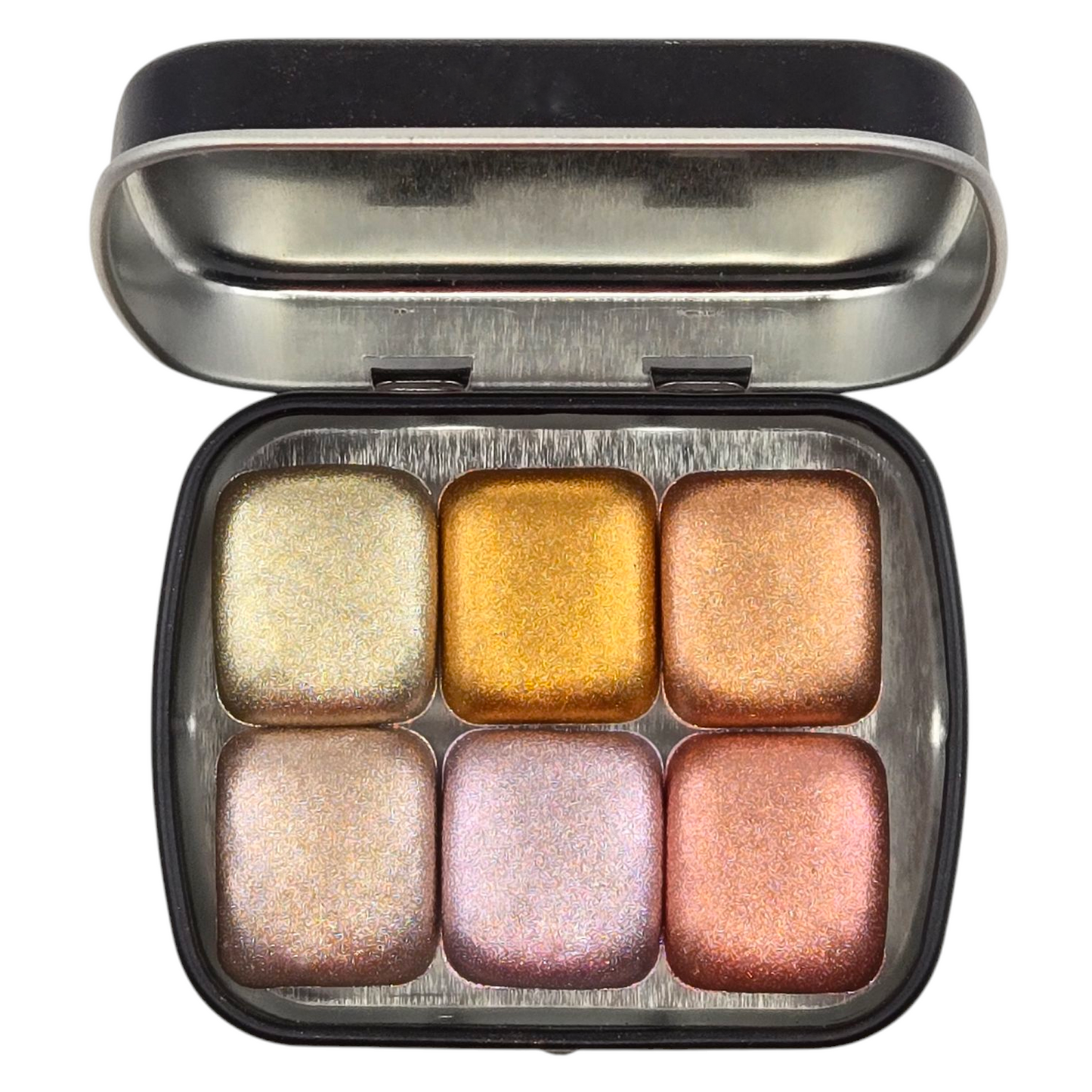 Glow Glam Christmas Set Metallic Chrome Shimmer Handmade Watercolor Paints by iuilewatercolors