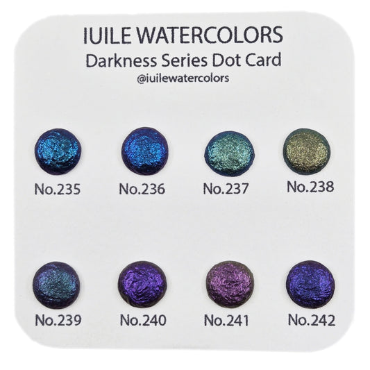 Darkness Dot Card Color Shift Handmade Watercolor Shimmer Paints by iuilewatercolors