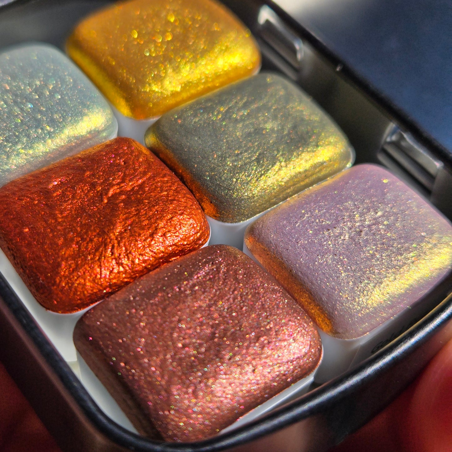 Golden Harvest set Handmade Mica Shimmer Watercolor Paints