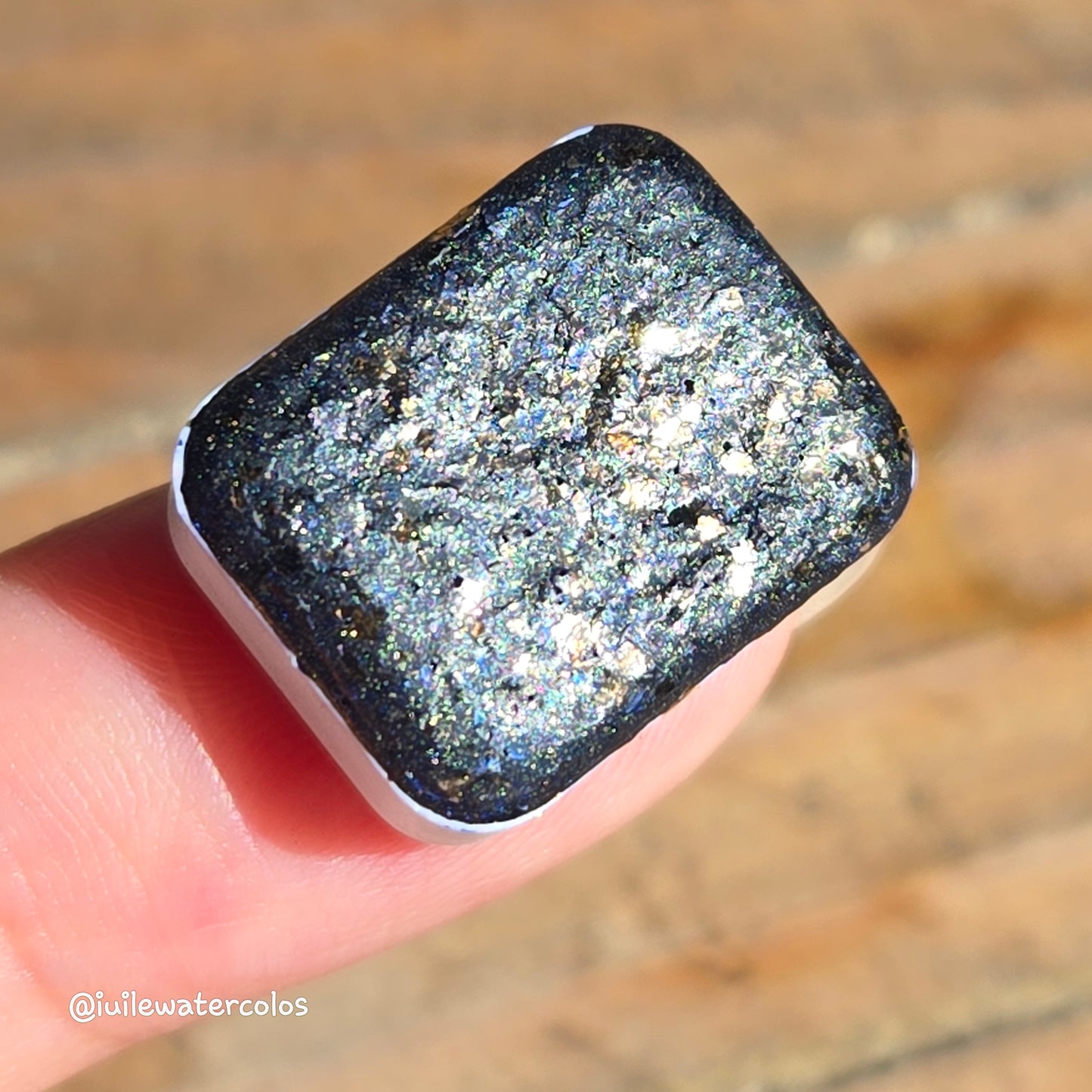 Lapis Lazuli Handmade Matte Base With Gold Shimmer Watercolor Paints by iuilewatercolors