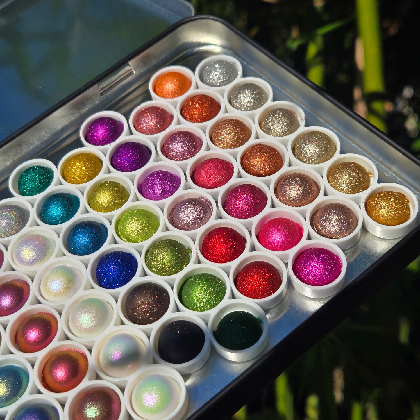 3 & 4 Magical Drop Tiny Sampler set Handmade Shimmer Hologram Color shift Chrome mica Chameleon Watercolor Paint