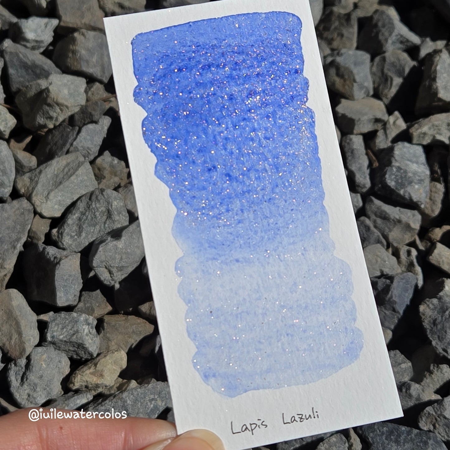 Lapis Lazuli Handmade Matte Base With Gold Shimmer Watercolor Paints by iuilewatercolors