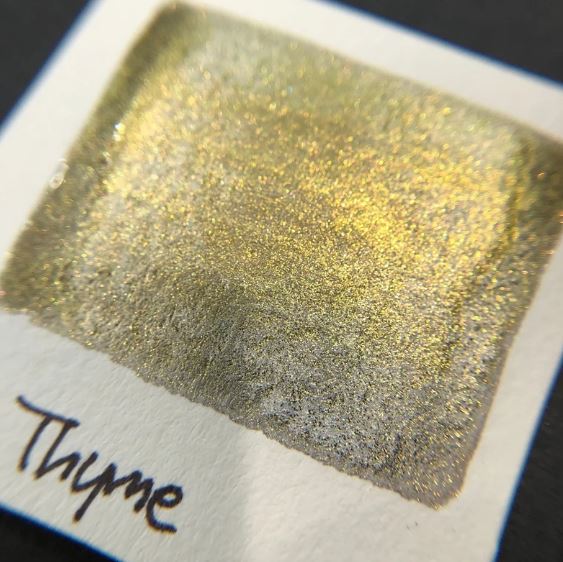 Pink gold set shimmer watercolor paint