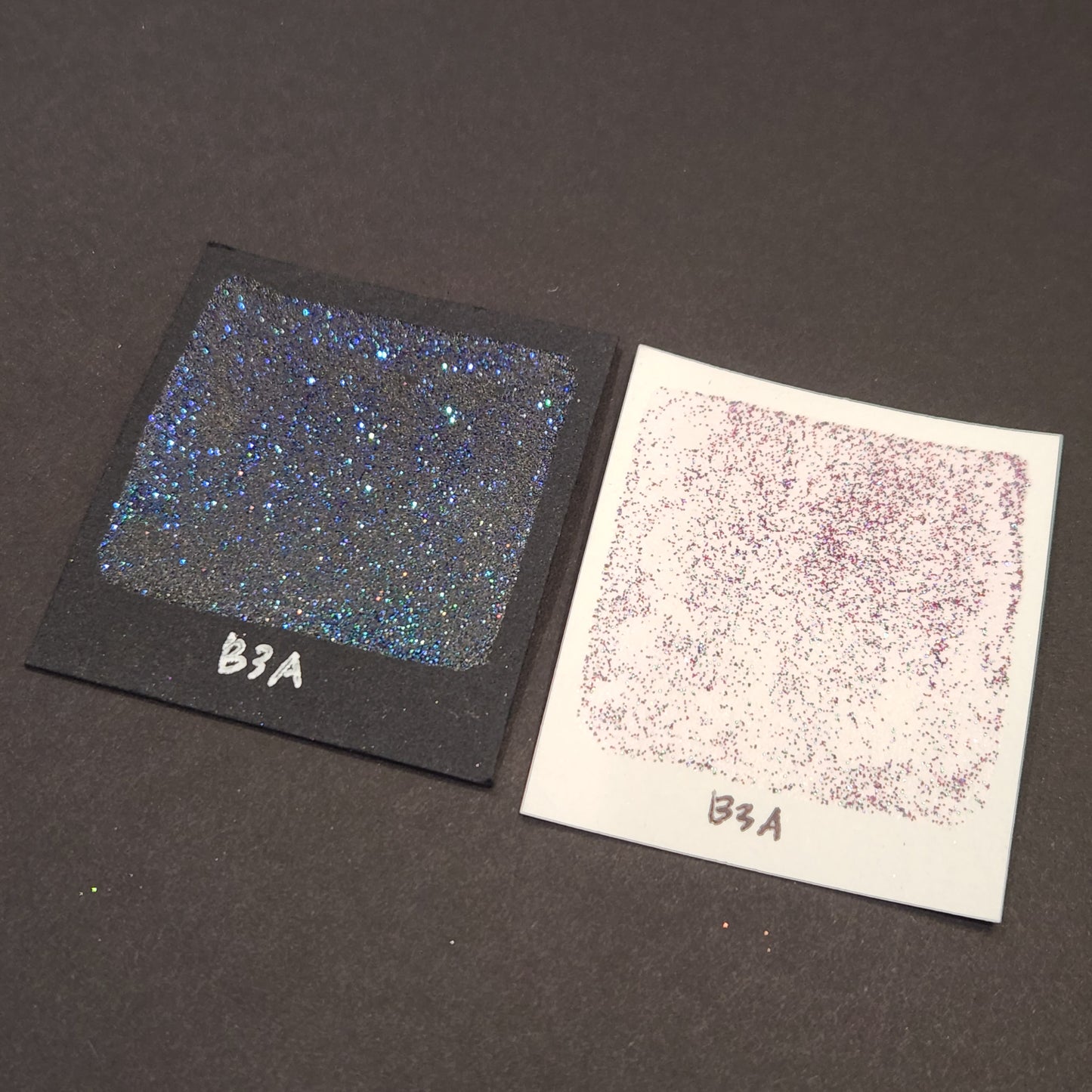 B3A Glitter chunky glitter watercolor paint Half pan