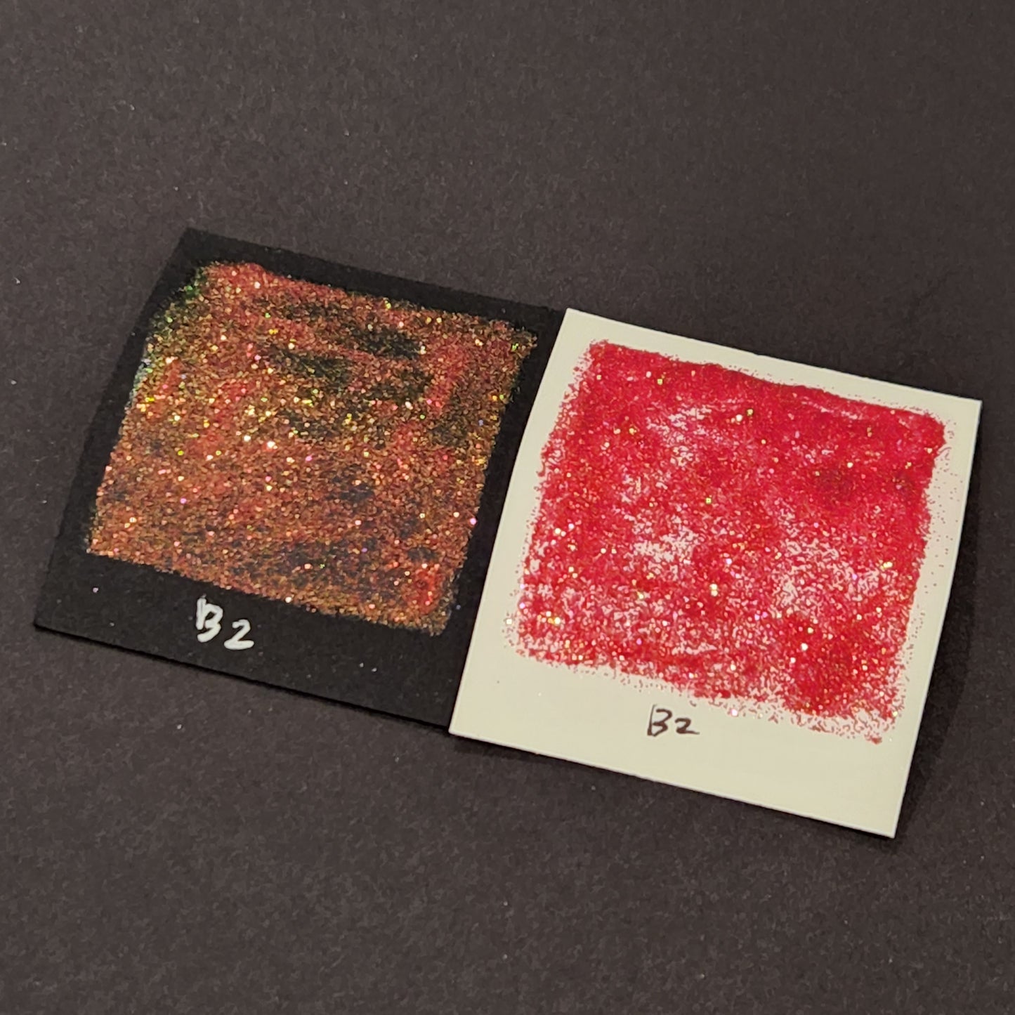 B2 Glitter chunky glitter watercolor paint Half pan