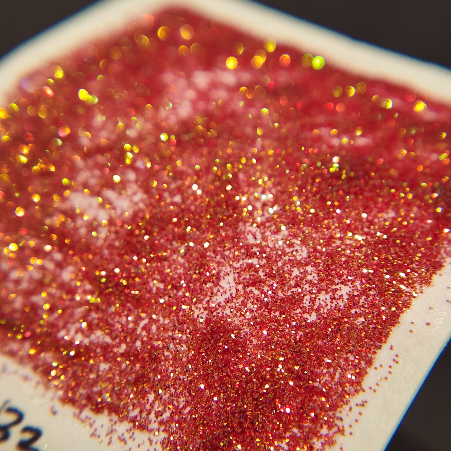 B2 Glitter chunky glitter watercolor paint Half pan