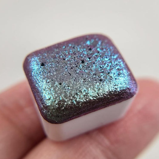 RC 1 Chameleon color shift glitter pigments watercolor paint half pan