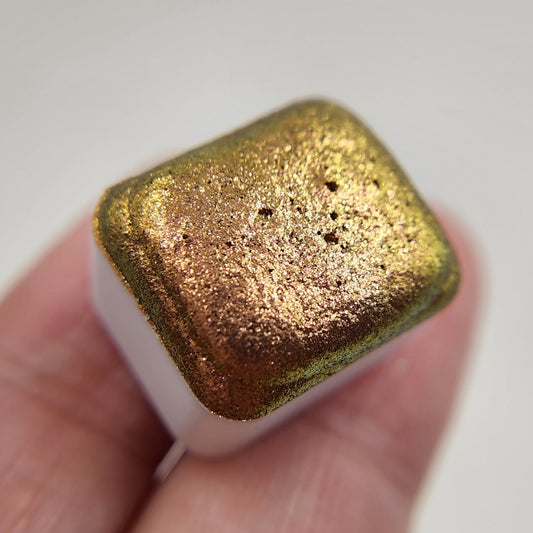 RC 9 Chameleon color shift glitter pigments watercolor paint half pan