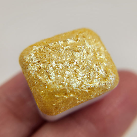 Last Chance! Olivia The Artist flakes mica Handmade watercolor paint half pan