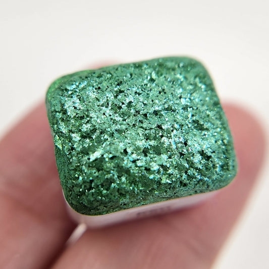 Last Chance! Kim The Artist flakes mica Handmade watercolor paint half pan