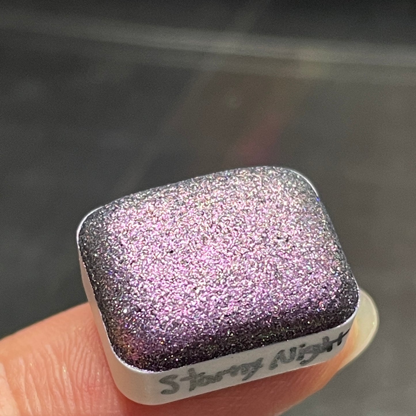 Quarter Starry Night Series Handmade Glittery Hologram shimmer watercolor Paint by iuilewatercolors