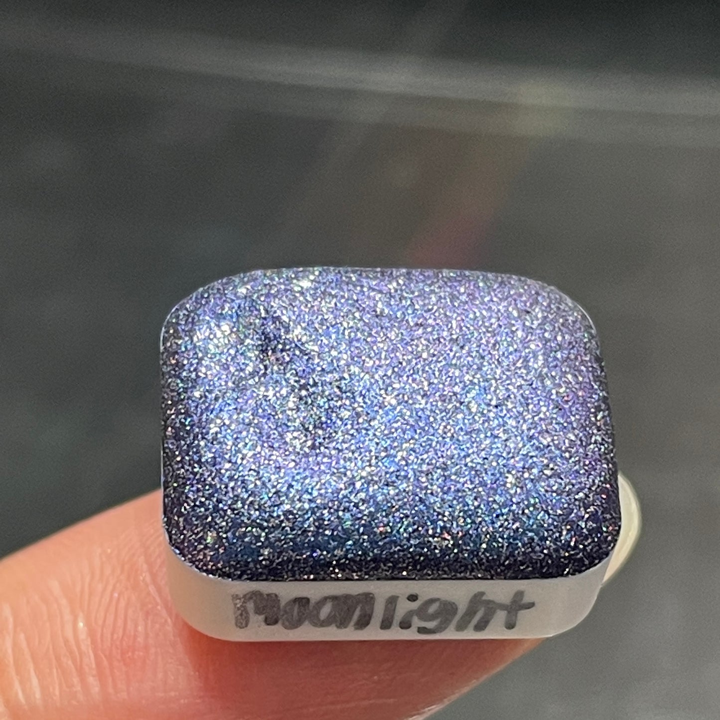 Quarter Moonlight Night Series Handmade Glittery Hologram shimmer watercolor Paint by iuilewatercolors