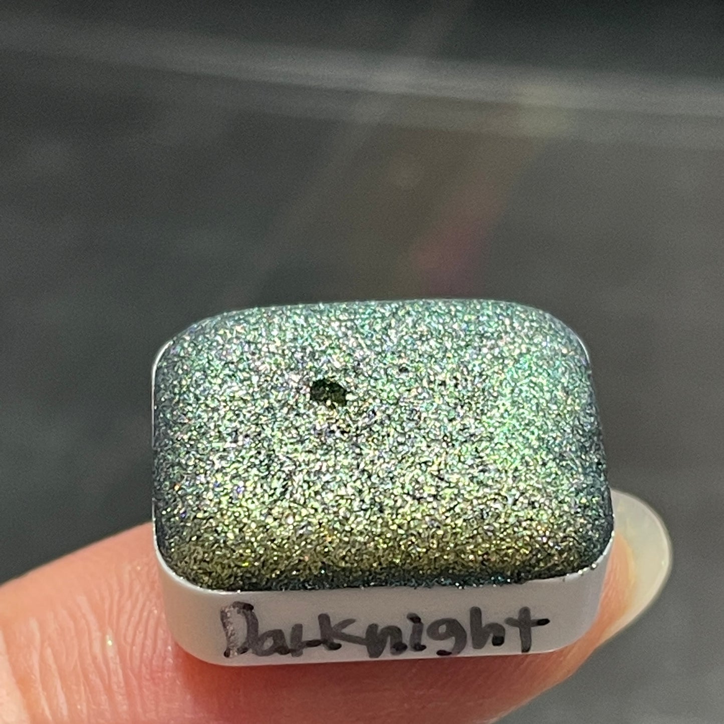 Quarter Dark Night Series Handmade Glittery Hologram shimmer watercolor Paint by iuilewatercolors
