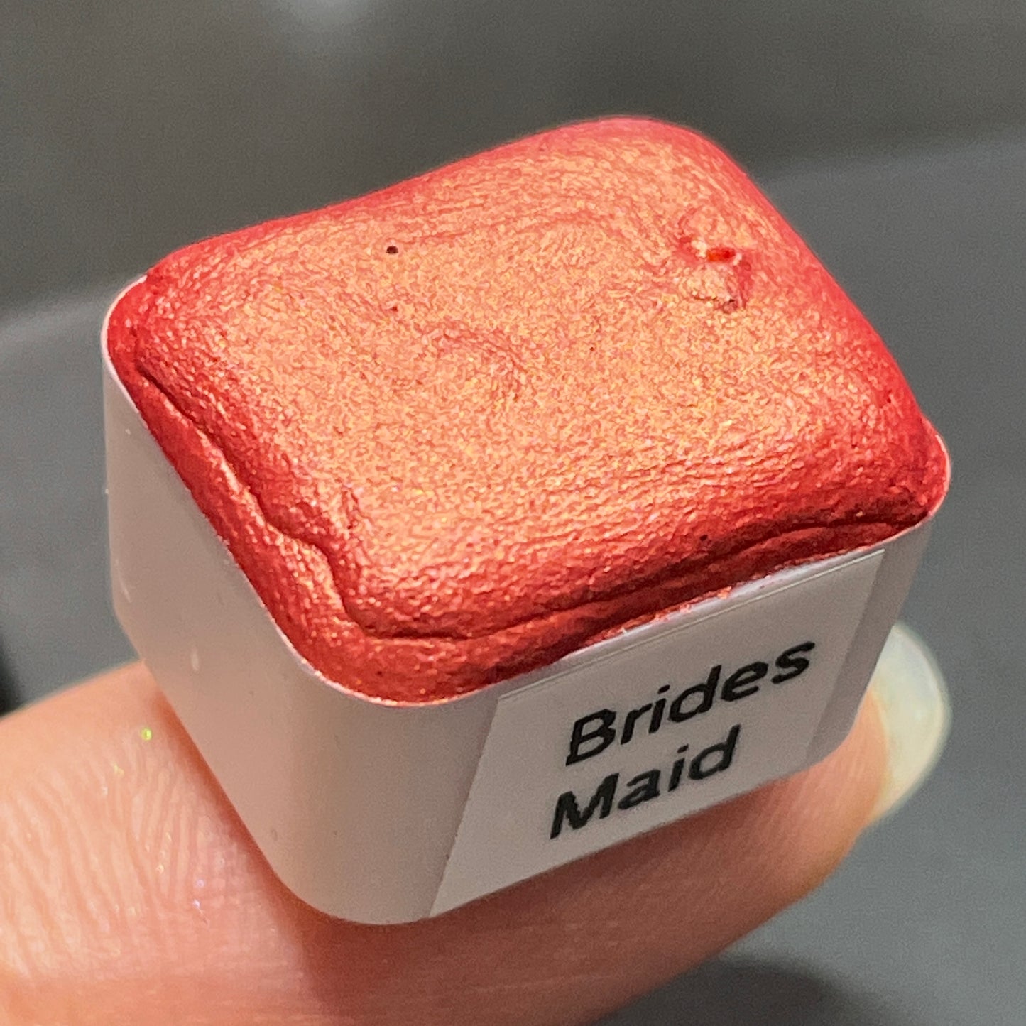 Bridesmaid orange watercolor paints half pans