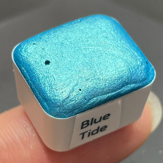 Blue tide teal watercolor paints half pan