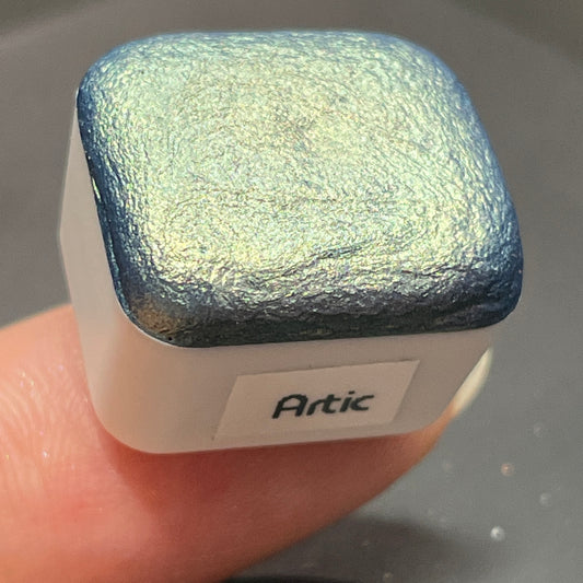 Arctic Blue Half Handmade shimmer watercolor paints