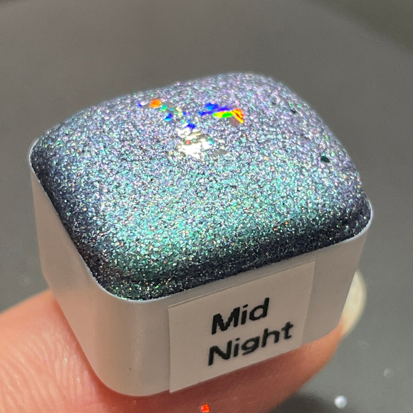 Half Midnight Night Series Handmade Glittery Hologram shimmer watercolor Paint by iuilewatercolors