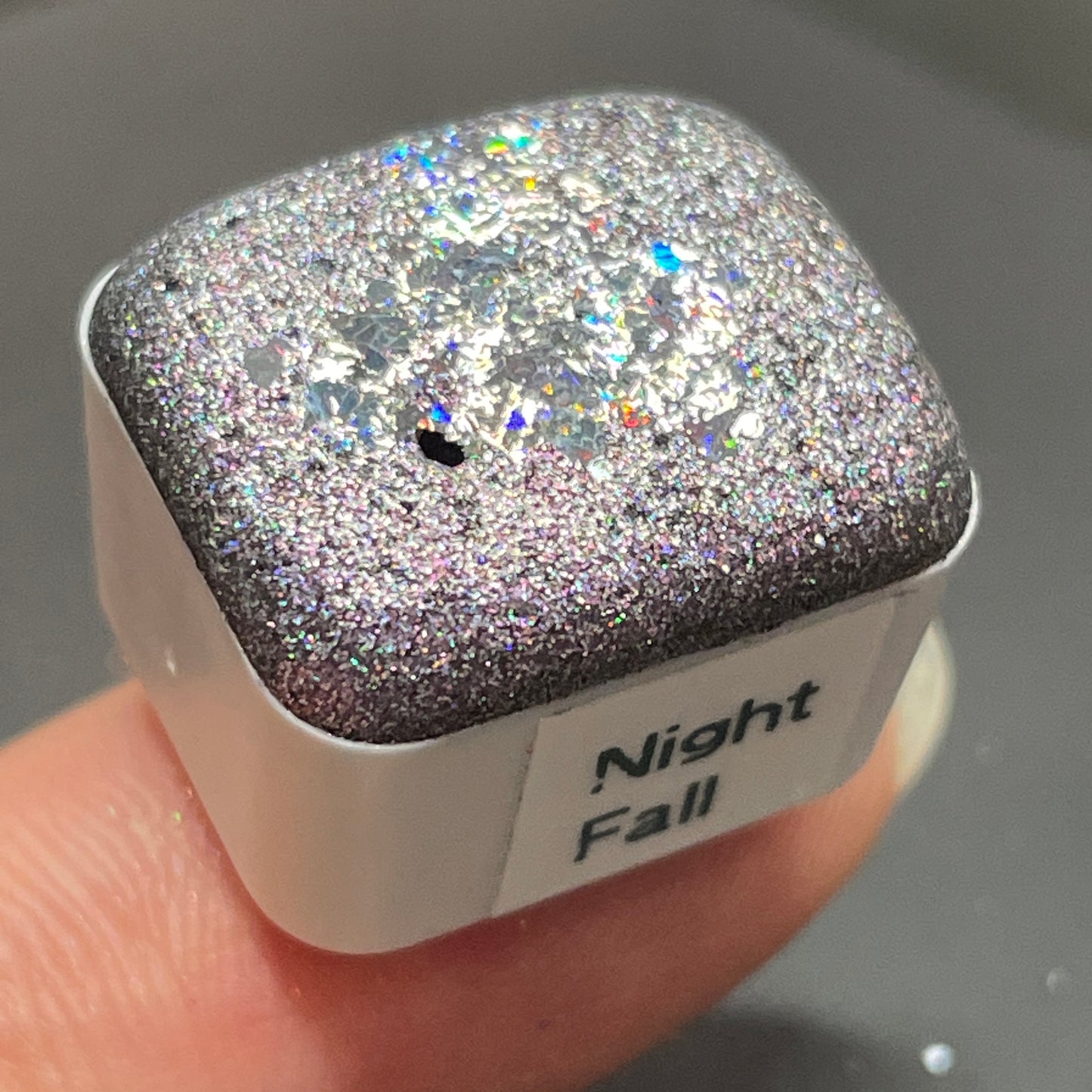 Half Nightfall Night Series Handmade Glittery Hologram shimmer watercolor Paint by iuilewatercolors