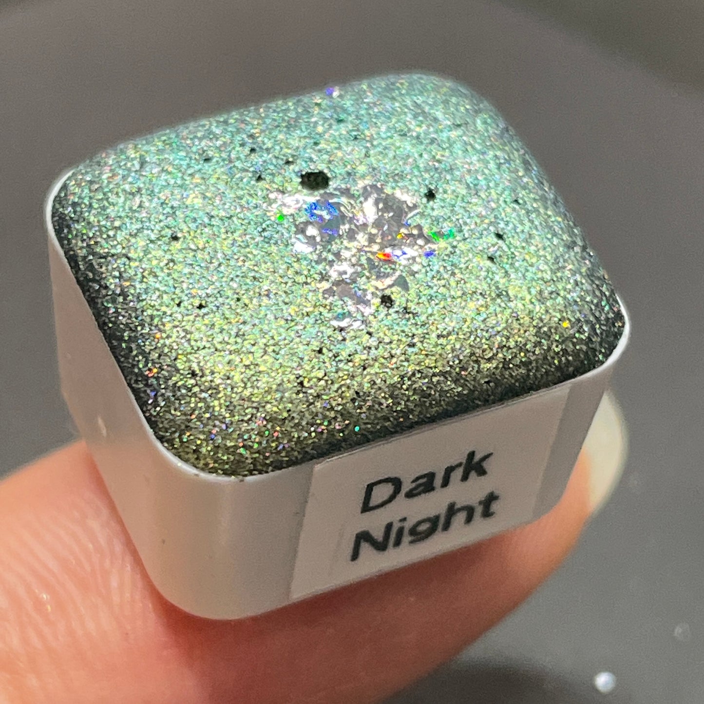 Half Dark Night Series Handmade Glittery Hologram shimmer watercolor Paint by iuilewatercolors