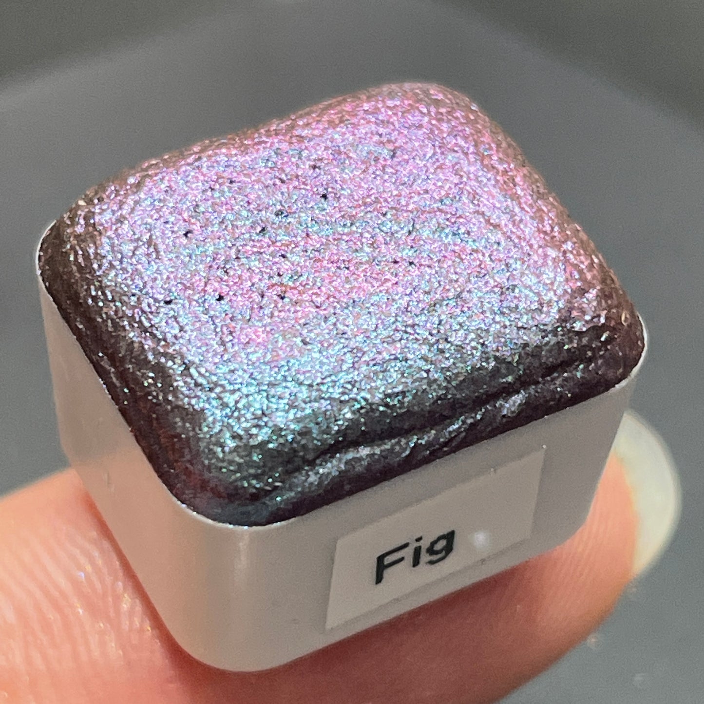 Fig purple Half pan Fruits Basket Colorshift Handmade shimmer watercolor paints