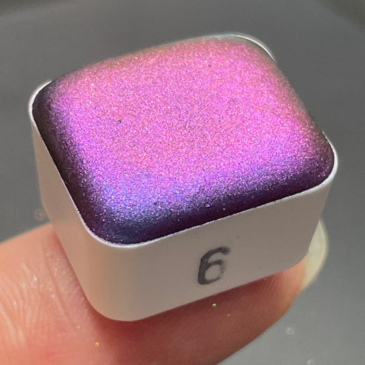 No.6 Number series Handmade color shift watercolor paints chrome pigments Half/Quarter/Mini