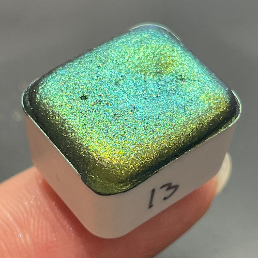 No.13 number series Handmade color shift watercolor paints chrome pigments Half/Quarter/Mini