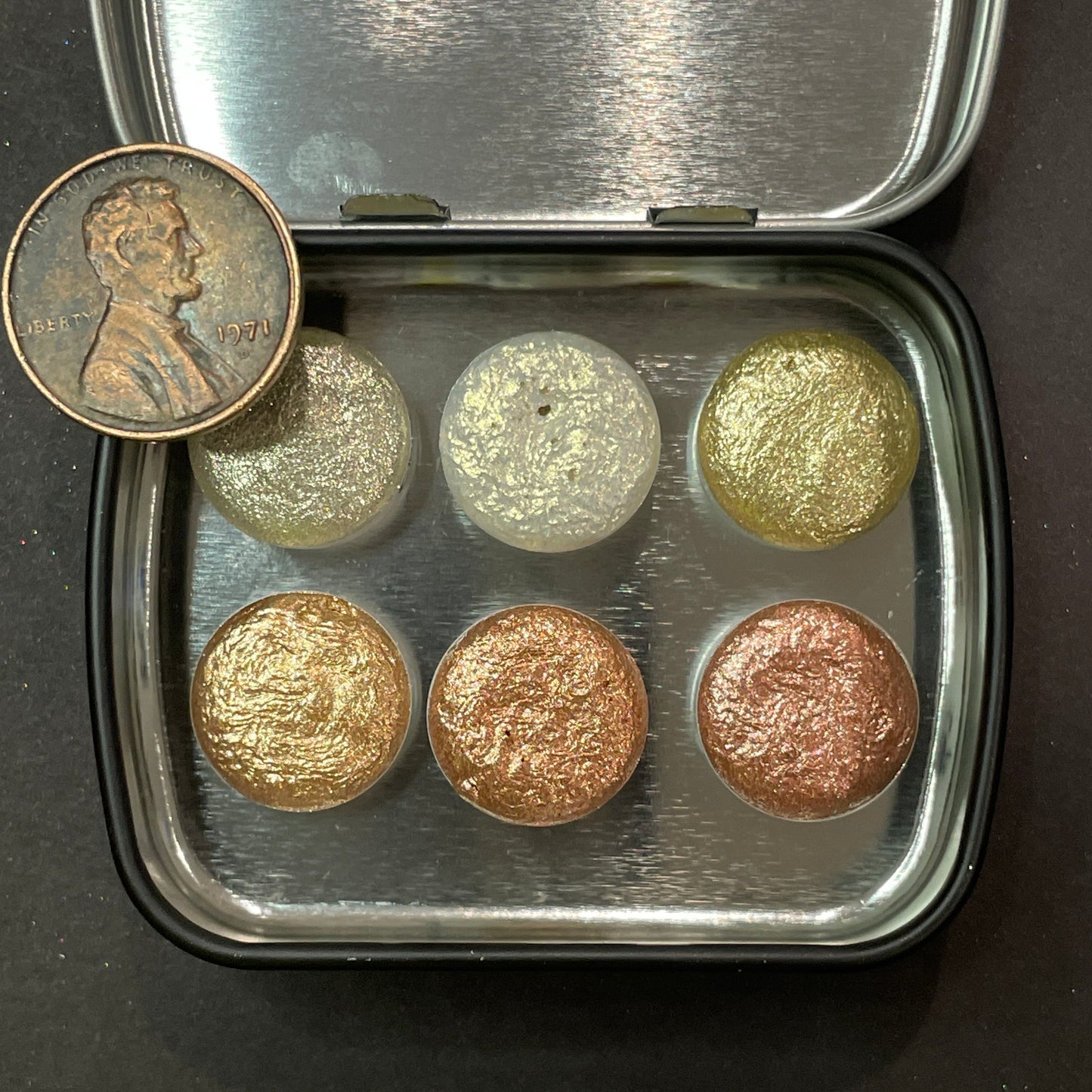 Button GDSP set handmade shimmer metallic watercolor paints