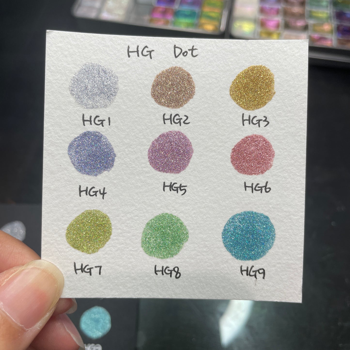 HG Half set Hologram glitter handmade watercolor paints