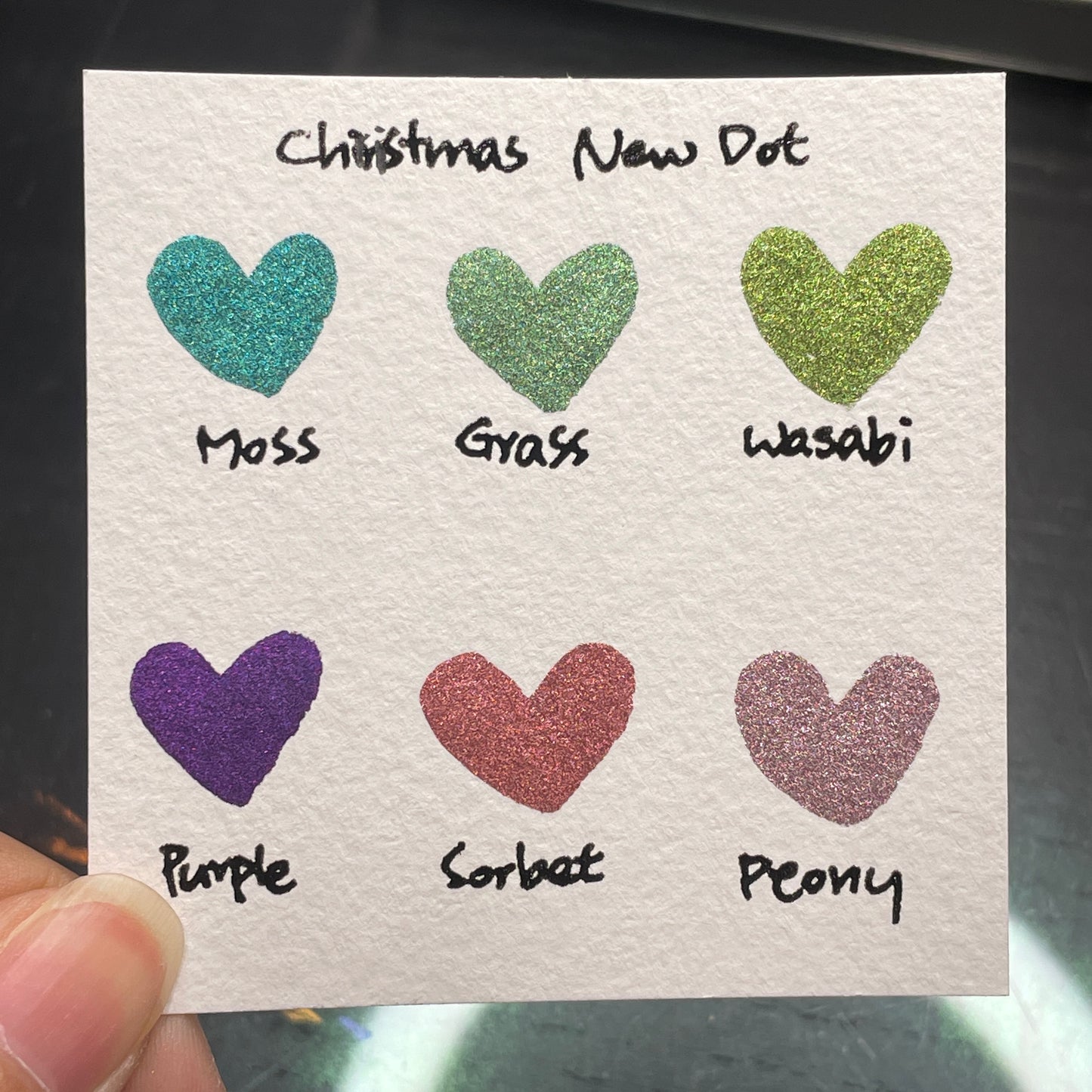 New Christmas quarter set handmade watercolor paints in tin case