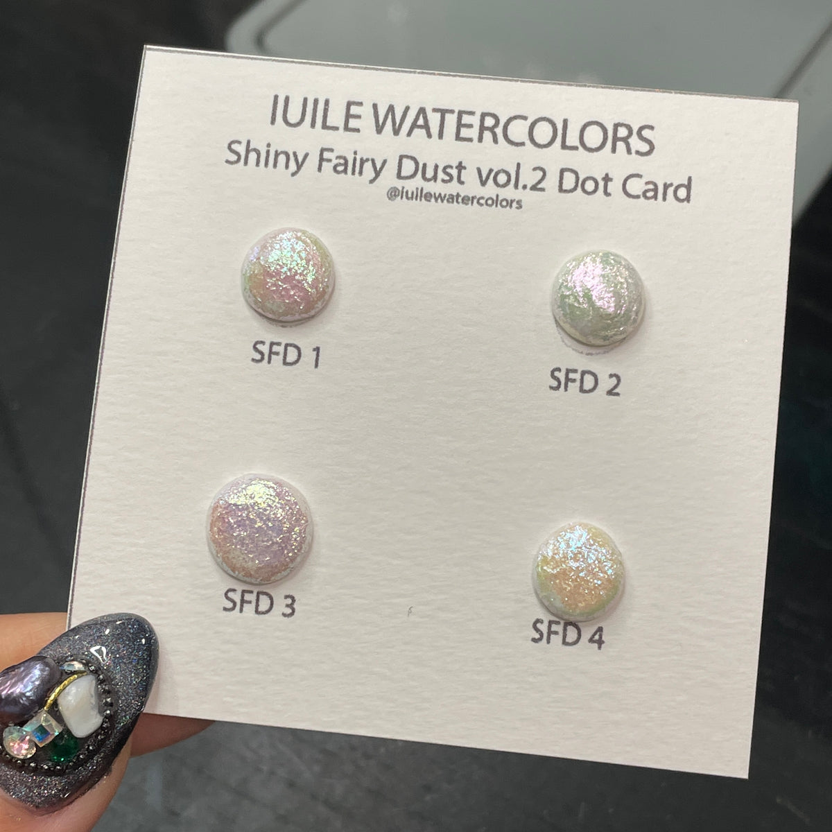 Extra Fine Dot Card Sampler Handmade Shimmer Metallic Watercolor Paint –  IUILE