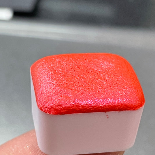 Cupcake Pink Orange Shimmer Metallic Watercolor Paints Half Pans Autumn2022