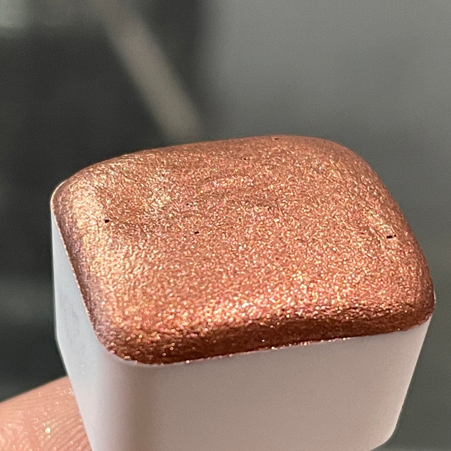 Chestnut Brown Shimmer Metallic Watercolor Paints Half Pans Autumn2022