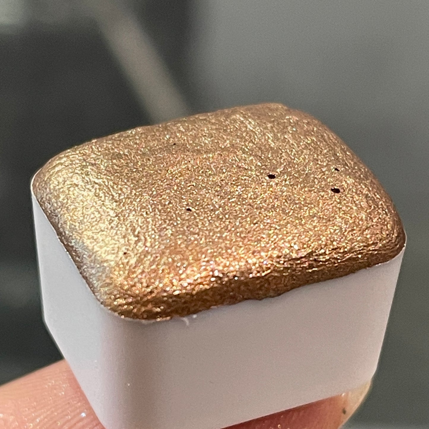 Almond Brown shimmer metallic Watercolor Paints Half Pans Autumn2022