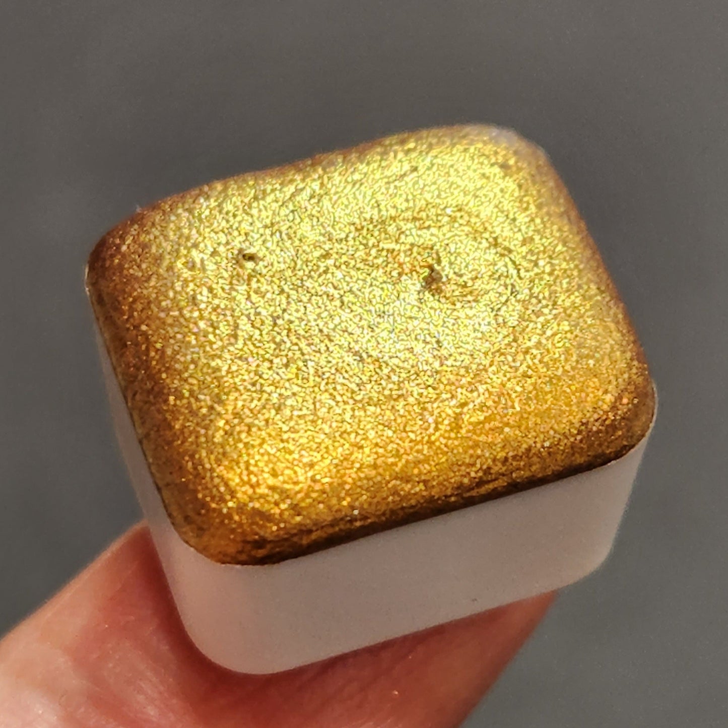 Beer gold Fell in love handmade shimmer mica watercolor paints Half pans