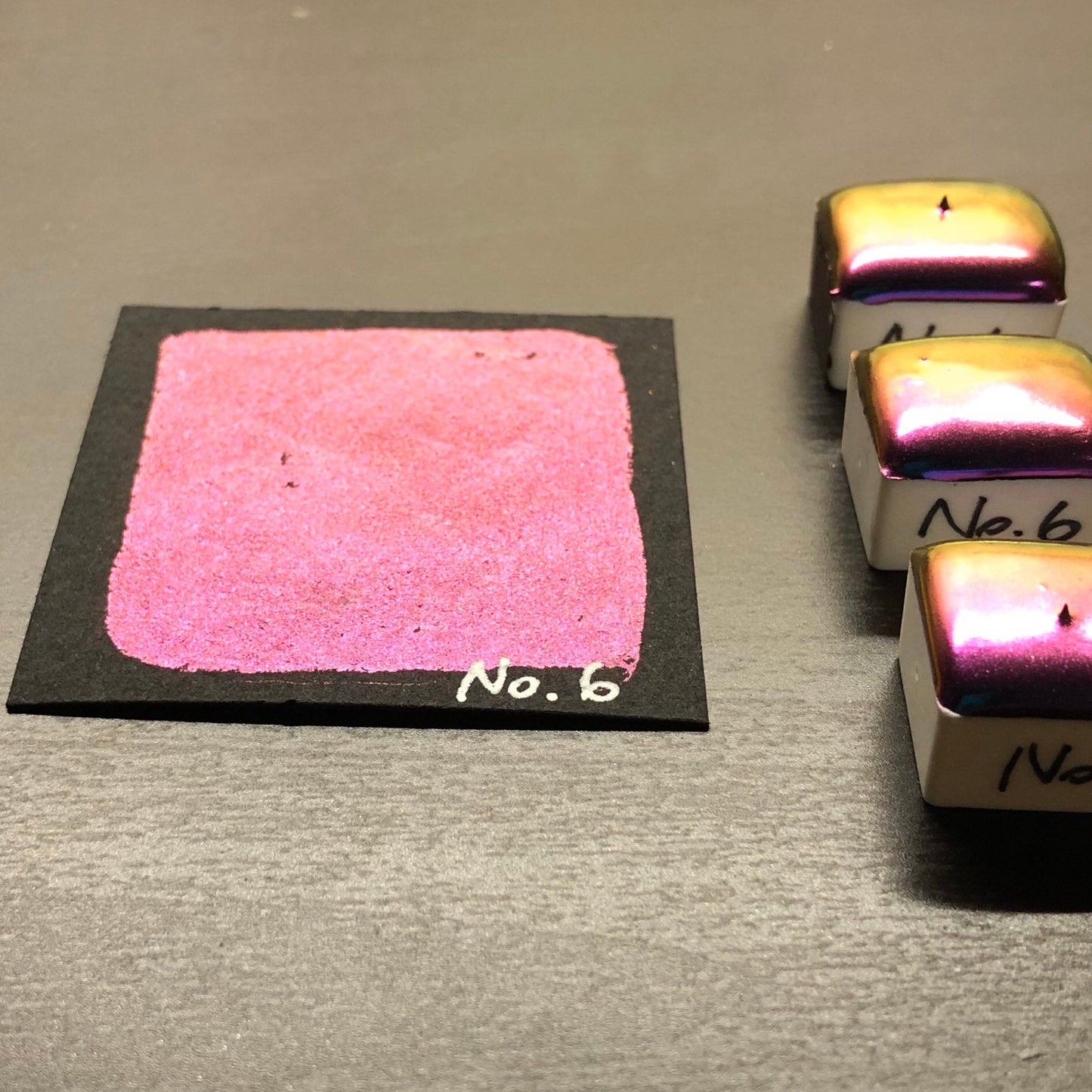 No.6 Number series Handmade color shift watercolor paints chrome pigments Half/Quarter/Mini