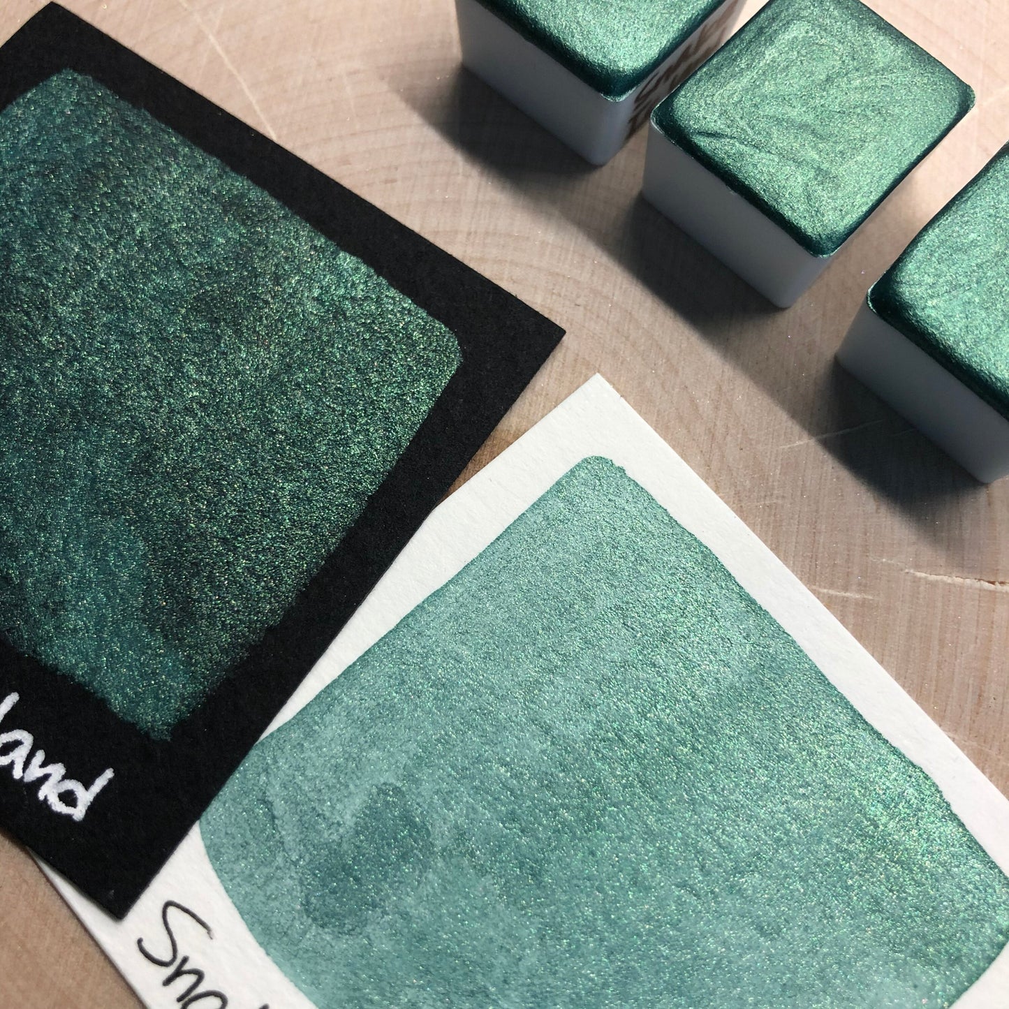 Snake Island Green watercolor paints half pan