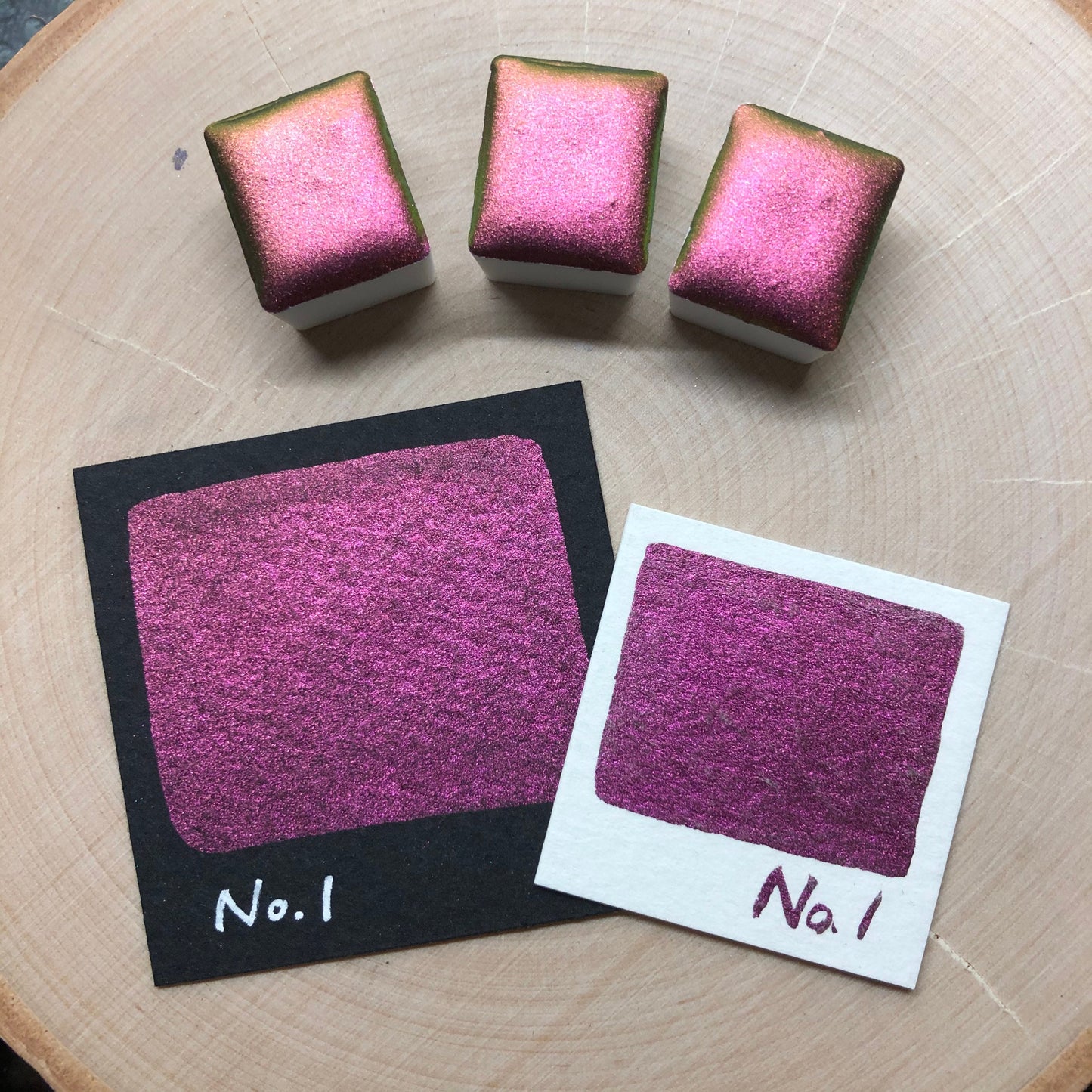 No.1 number series Handmade color shift watercolor paints chrome pigments Half/Quarter/Min