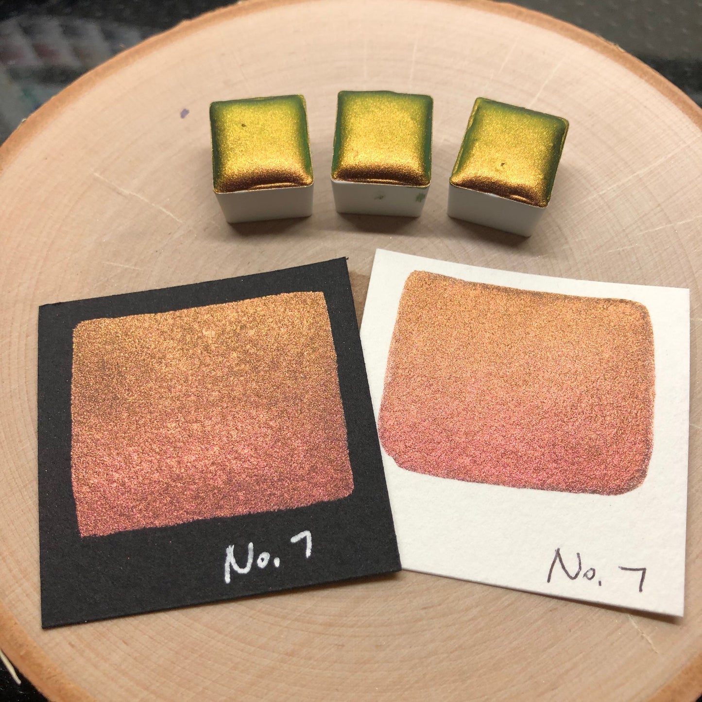 No.7 number series Handmade color shift watercolor paints chrome pigments Half/Quarter/Mini